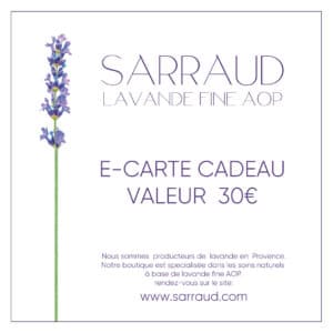 Carte cadeau lavande