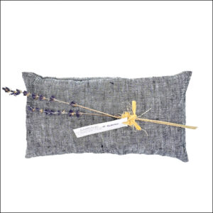 Coussin de méditation lavande lin gris